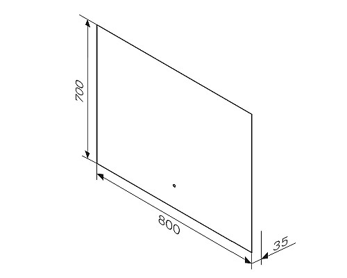 Зеркало AM.PM X-Joy 80 M85MOX10801S с подсветкой с ИК-сенсорным выключателем