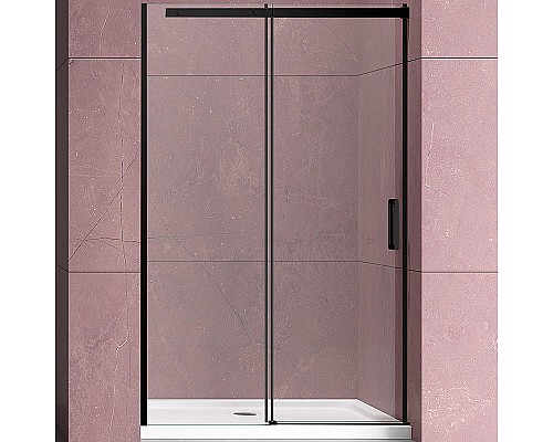 Душевая дверь Vincea Dice 120 VDS-4D120CLB профиль Черный стекло прозрачное