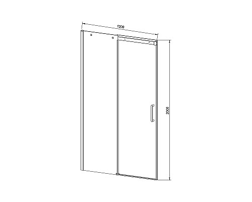 Душевая дверь Vincea Dice 120 VDS-4D120CLB профиль Черный стекло прозрачное