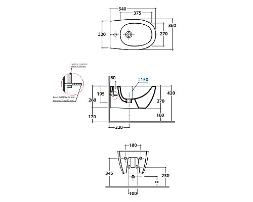 Биде Globo 4All MDS09.BI*1 подвесное Белое