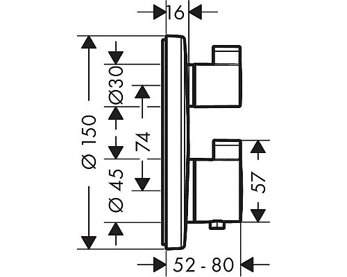 Смеситель для душа Hansgrohe Ecostat S 15758700 с термостатом Белый матовый
