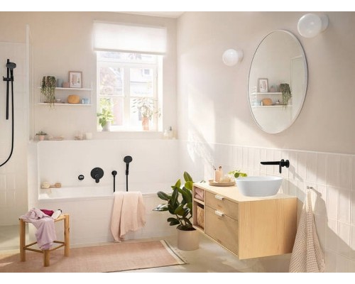 Смеситель для раковины Hansgrohe Rebris S Черный матовый