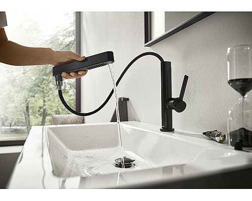 Смеситель для раковины Hansgrohe Finoris 76063670 Черный матовый