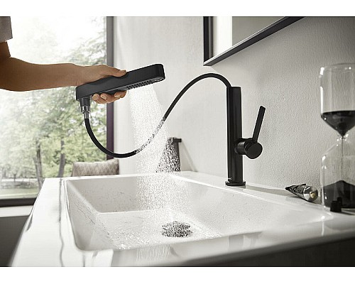Смеситель для раковины Hansgrohe Finoris 76063670 Черный матовый