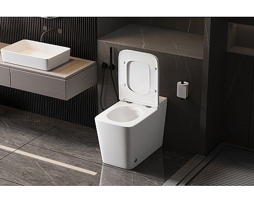 Унитаз Abber Rechteck AC1213P приставной с сиденьем Микролифт