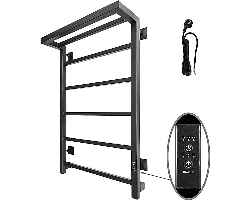 Электрический полотенцесушитель Altasan СкалаПроф 80х50 СкалаПроф8050ПЧМ с полкой Черный муар