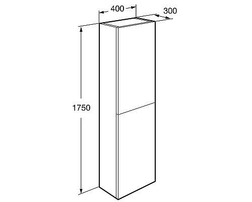 Шкаф пенал Roca Ona 40 A857635512 подвесной Светлый дуб
