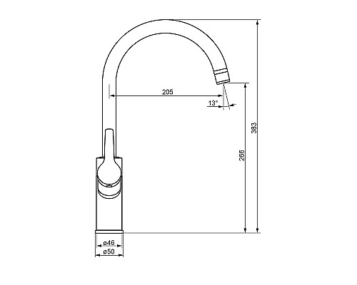 Смеситель для кухни Damixa Eclipse 310721000 Хром