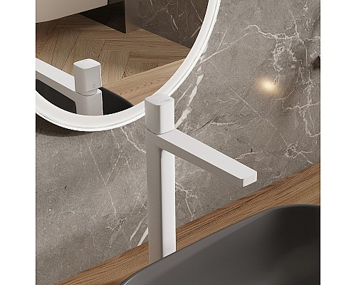 Смеситель для раковины WasserKRAFT Saale 9503H Белый матовый