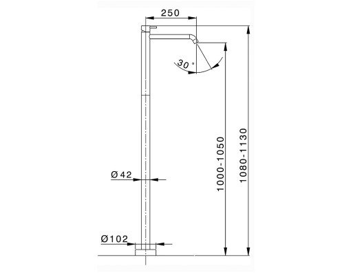 Смеситель для раковины Cisal Less LN01451040 Черный матовый
