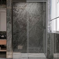 Душевая дверь Veconi Premium Trento PTD-30GR 120 профиль Брашированный графит стекло прозрачное