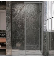 Душевая дверь Veconi Premium Trento PTD-30GR 120 профиль Брашированный графит стекло прозрачное