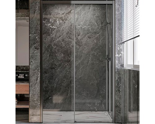 Душевая дверь Veconi Premium Trento PTD-30GR 120 профиль Брашированный графит стекло прозрачное