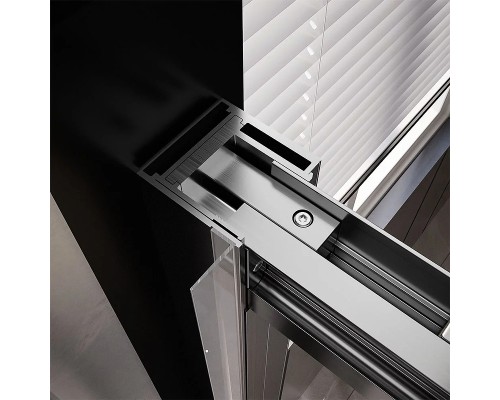 Душевая дверь Veconi Premium Trento PTD-30GR 120 профиль Брашированный графит стекло прозрачное