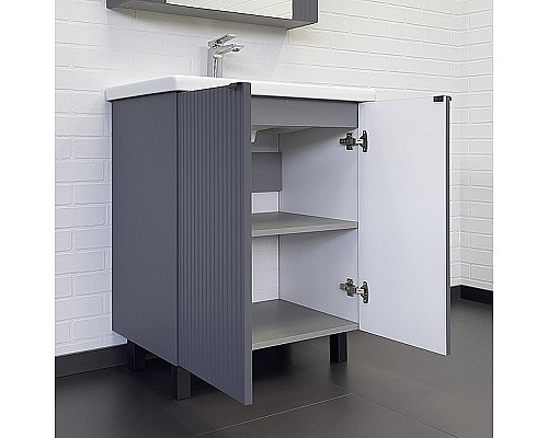 Тумба с раковиной Comforty Лима 70 00-00013686 Антрацит