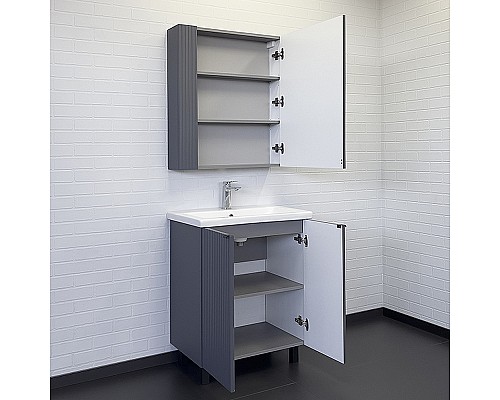 Тумба с раковиной Comforty Лима 70 00-00013686 Антрацит
