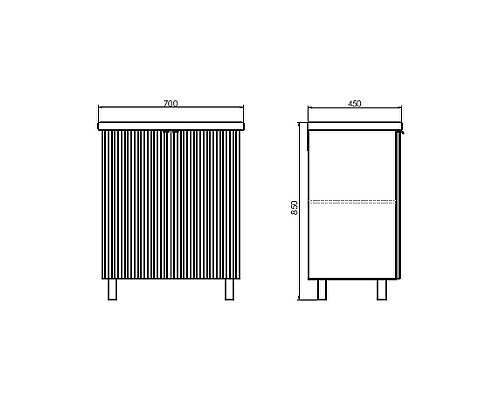 Тумба с раковиной Comforty Лима 70 00-00013686 Антрацит