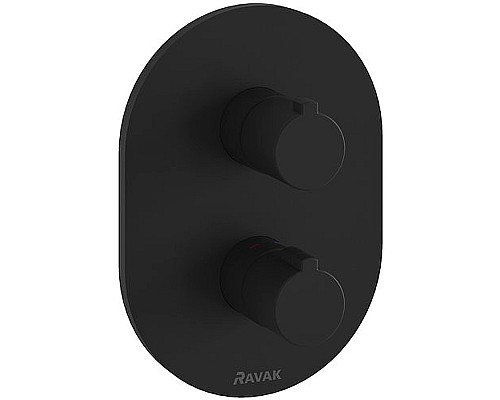 Смеситель для душа Ravak Chrome CR 063.20BL X070432 с термостатом Черный матовый