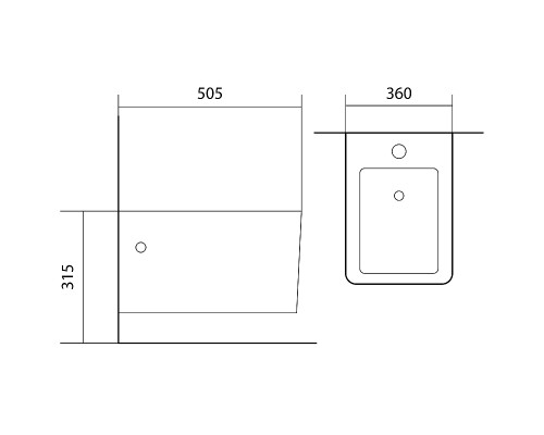 Биде Aquatek Либра New AQ0506N-00 подвесное Белое
