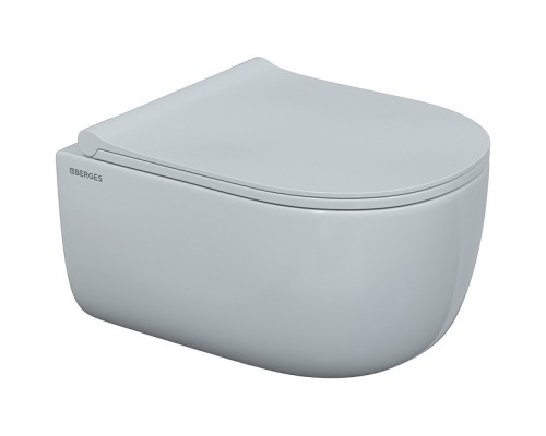 Комплект унитаза с инсталляцией Berges Novum O5 с сиденьем Микролифт и Черной Soft Touch клавишей смыва
