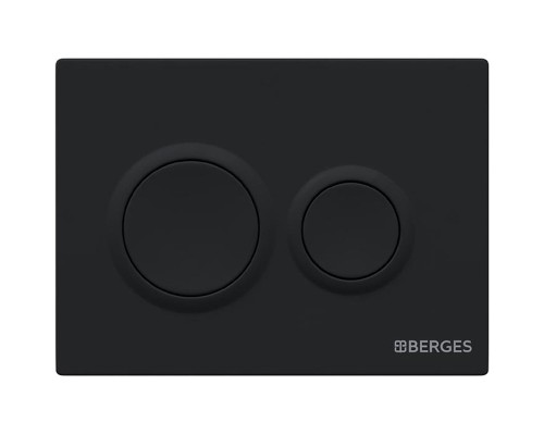 Комплект унитаза с инсталляцией Berges Novum O5 с сиденьем Микролифт и Черной Soft Touch клавишей смыва
