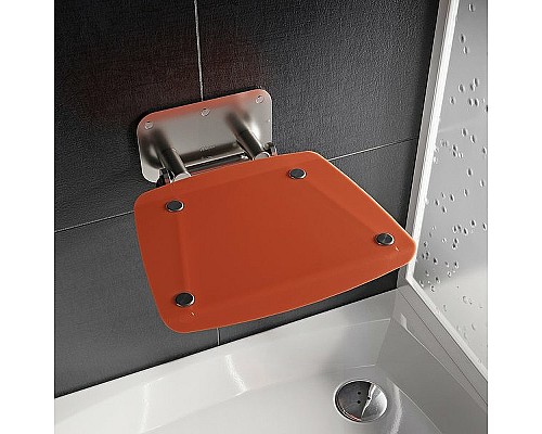 Сиденье для душа Ravak Ovo-B II Orange B8F0000053 Прозрачно-оранжевое Нержавеющая сталь