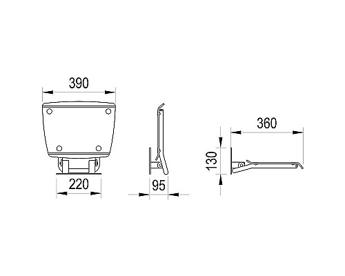 Сиденье для душа Ravak Ovo-B II Orange B8F0000053 Прозрачно-оранжевое Нержавеющая сталь