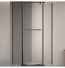 Душевой уголок RGW Passage PA-82B 100x100 41088200-14 профиль Черный стекло прозрачное