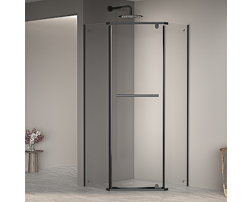Душевой уголок RGW Passage PA-82B 100x100 41088200-14 профиль Черный стекло прозрачное