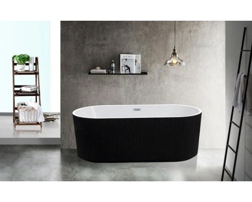 Акриловая ванна Esbano Tortuga 170x80 ESVATORTB Черная Белая без гидромассажа