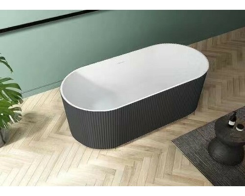 Акриловая ванна Esbano Tortuga 170x80 ESVATORTB Черная Белая без гидромассажа