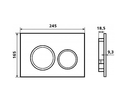 Клавиша смыва Esbano KRG-11MB ESINKRG11MB Черная матовая