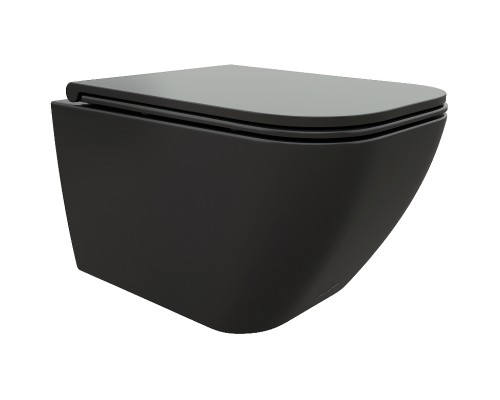Унитаз Ceruttispa Mimi Aria MB CT8920 подвесной Черный матовый с сиденьем Микролифт