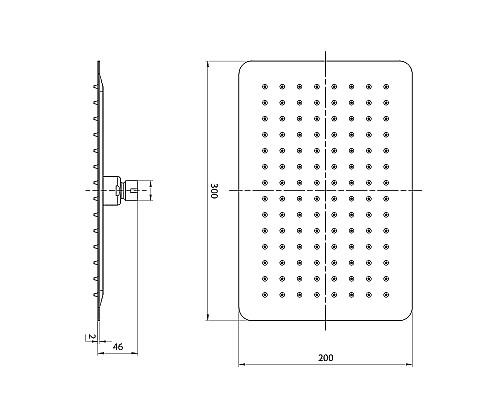 Верхний душ Lemark LM9490BL Черный