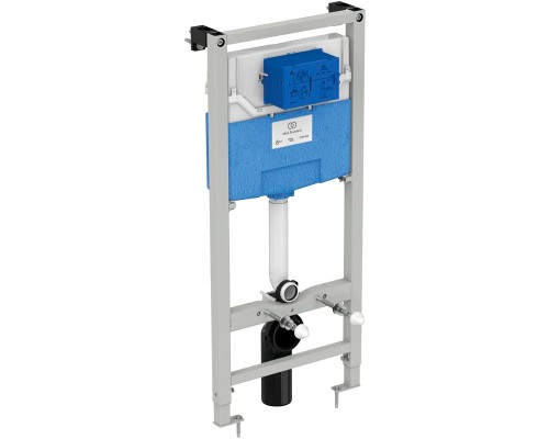 Комплект унитаза с инсталляцией Ideal Standard Tesi Aqua Blade с сиденьем Микролифт и Черной матовой клавишей смыва