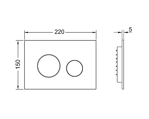 Клавиша смыва Tece Loop 2.0 9240924 для унитаза Черная глянцевая