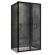 Душевой уголок Abber Schwarzer Diamant 110х60 профиль Черный стекло прозрачное, арт
