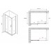 Душевой уголок Abber Schwarzer Diamant 110x60 профиль Черный стекло прозрачное