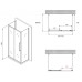 Душевой уголок Abber Schwarzer Diamant 140x60 профиль Хром стекло матовое