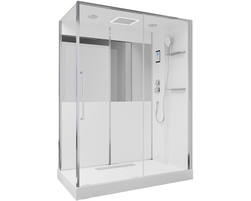 Душевая кабина Black&White Galaxy G8890 160х85 889000 с паром без гидромассажа