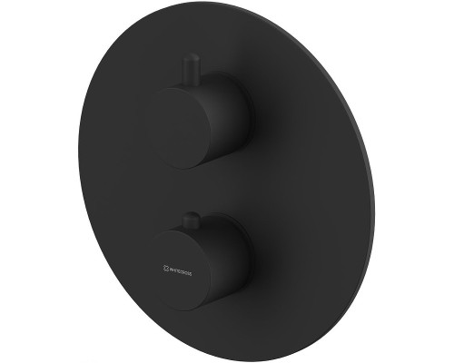 Душевая система Whitecross Y black YSET09BL с термостатом Черная матовая