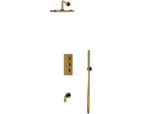 Душевая система Whitecross Y gold YSET11GL с термостатом Золото