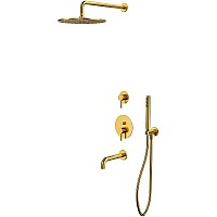 Душевая система Whitecross Y brushed gold YSET07GLB Брашированное золото