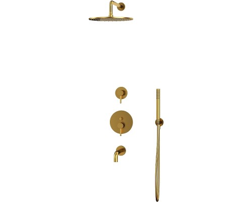 Душевая система Whitecross Y brushed gold YSET07GLB Брашированное золото