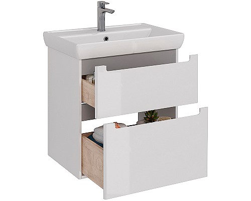 Тумба под раковину Lemark Buno 70 LM04B70T подвесная Белый глянец