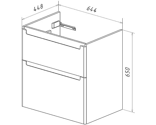 Тумба под раковину Lemark Buno 70 LM04B70T подвесная Белый глянец