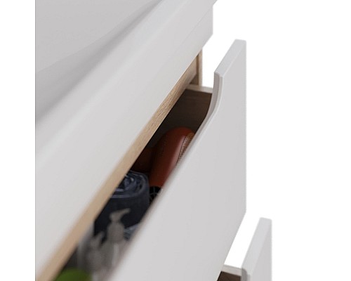 Тумба под раковину Lemark Olivia 100 LM08OL100T подвесная Белый глянец Дуб Кантри