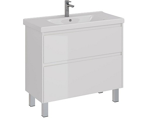 Тумба под раковину Lemark Combi 100 LM03C100T подвесная Белый глянец