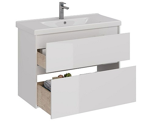 Тумба под раковину Lemark Combi 100 LM03C100T подвесная Белый глянец