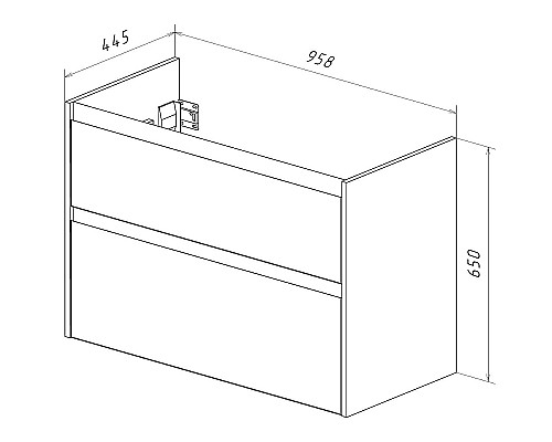 Тумба под раковину Lemark Combi 100 LM03C100T подвесная Белый глянец